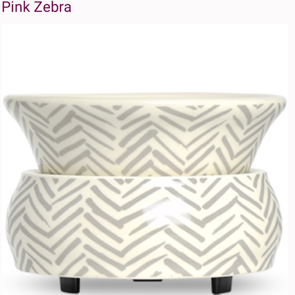 Pink Zebra White and Gray Chevron Simmer Pot